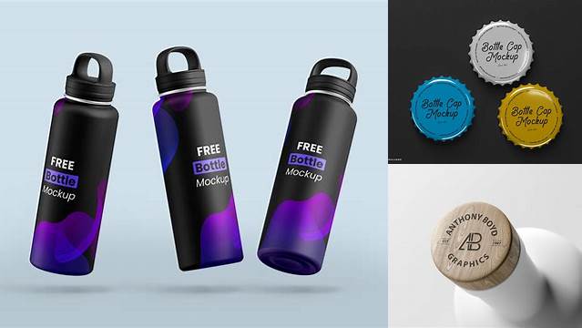 3339+ Metallic Bottle With Wooden Cap PSD Mockup Fully Layered PSD Freebie