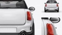 3339+ Mini Cooper Countryman PSD Mockup Back View Free Downloadable Graphic Resource