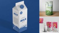 3342+ Milk Bag PSD Mockup Stylish Free PSD