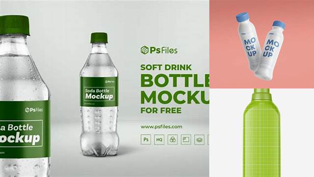 3343+ Glossy Plastic Bottle with Blue Drink PSD Mockup Professional Graphic PSD Download