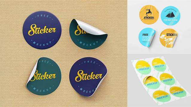 3347+ Sticker Mockup Exclusive Free PSD