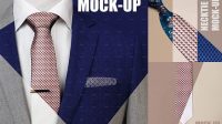 3348+ Necktie Mockup Free High-Resolution Graphic