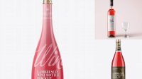 3349+ Lambrusco Bottle with Pink Wine PSD Mockup Download Premium PSD Resource