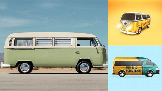 335+ Microbus Mockup Versatile and Modern PSD Mockup