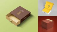 3350+ Opened Wooden Gift Box PSD Mockup Half Side View Professional Quality Freebie PSD File