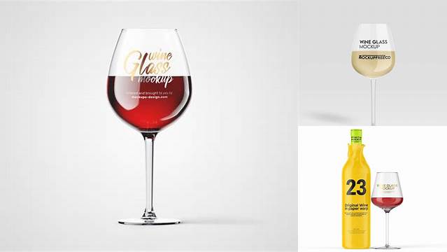 3354+ Pink Wine Glass PSD Mockup Creative and Modern PSD Freebie