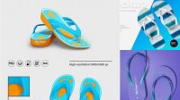 3355+ Glossy Flip Flops PSD Mockup Top View Download Now Free PSD Template