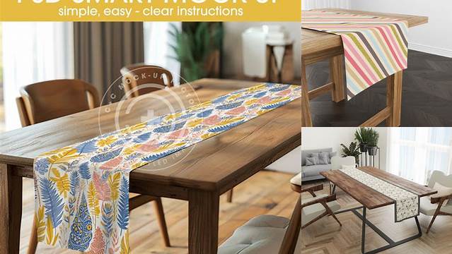 3359+ Table Runner Mockup Psd Free Smart Layer Mockup Free