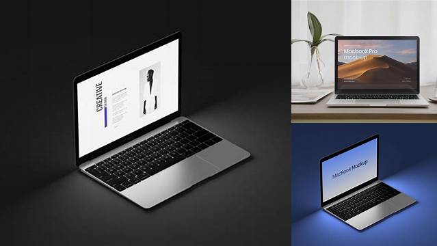 3361+ Apple MacBook PSD Mockup – Back View Layered Photoshop Template