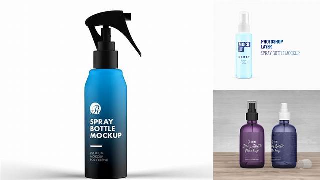 3363+ 50ml Matte Spray Bottle PSD Mockup Modern PSD Templates