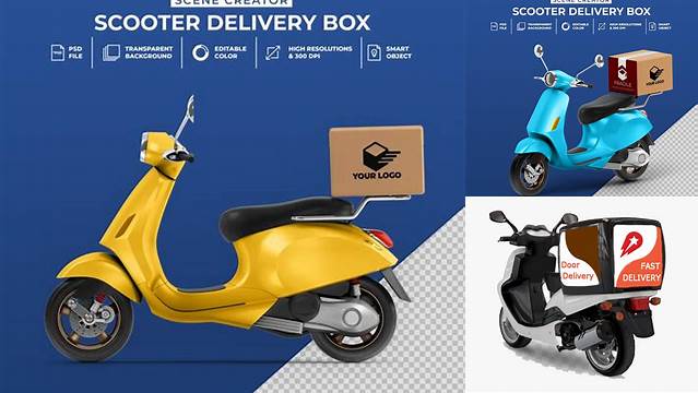 3363+ Delivery Motorcycle Mockup Psd Free Creative High-Resolution PSD Freebie