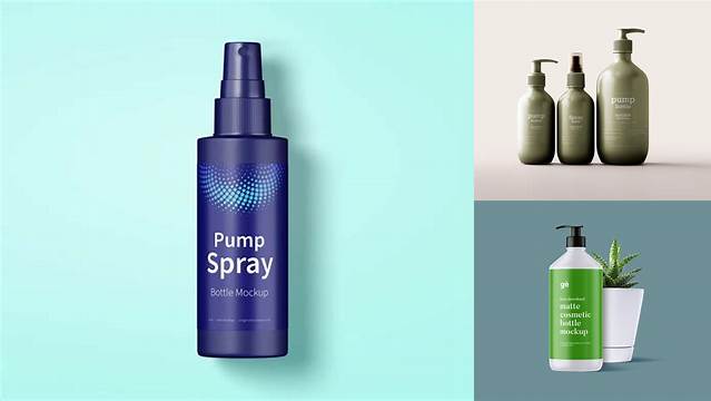 3367+ Garden Pump and Spray PSD Mockup Front View High-End Creative PSD Template