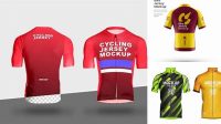 3369+ Women's Cycling Jersey PSD Mockup Half Side View Elegant and Stylish Mockup