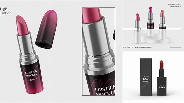 337+ Glossy Opened Lipstick PSD Mockup Download Customizable PSD