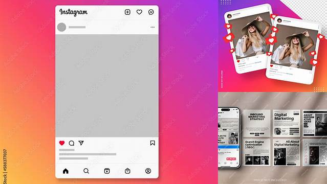 3371+ Mockup Feed Instagram Smart Object PSD Template