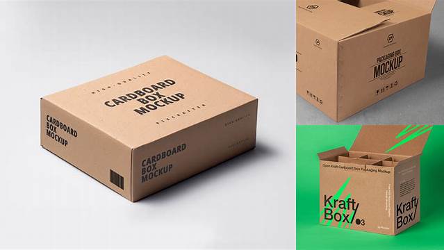 3378+ Cardboard Box PSD Mockup Half Side View Smart PNG Image