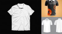 3379+ Men's Polo PSD Mockup Back View Photoshop Freebie