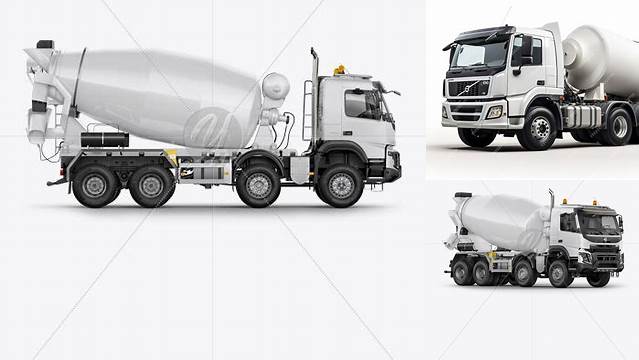 3379+ Mixer Truck Mockup Free Graphic Mockup PSD