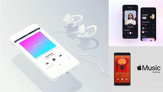 338+ Apple Music Mockup Psd PSD Download