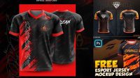 338+ Esports Shirt Mockup Smart Object PSD