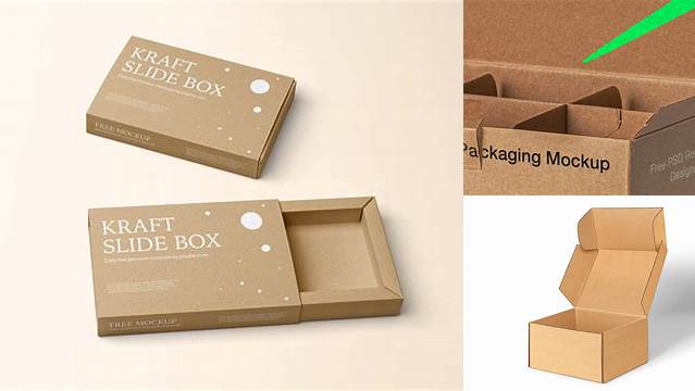 3382+ Kraft Box PSD Mockup With Handle Front View High-Angle Shot Download Free Editable PSD Template