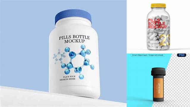 3386+ Matte Pills Bottle With Metal Cap PSD Mockup Creative High-Resolution PSD Freebie