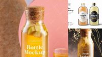 3389+ Kombucha Bottle Mockup Creative Design File