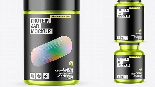 3389+ Metallic Protein Jar PSD Mockup Versatile Mockup for Designers