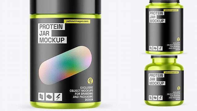 3389+ Metallic Protein Jar PSD Mockup Versatile Mockup for Designers