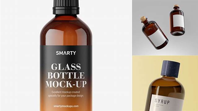 339+ Amber Glass Bottle With Brown Ale PSD Mockup Download Free Premium Design PSD