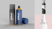 3391+ Spray with Clear Cap PSD Mockup Modern Free PSD Template