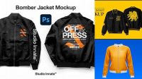 3392+ Bomber Jacket Mock Up Free Free PSD for Creatives