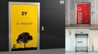 340+ Elevator With Closed Doors PSD Mockup High-Quality Creative PSD