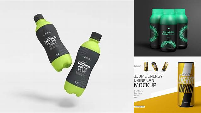 3400+ Plastic Energy Drink Bottle PSD Mockup Fully Layered PSD Freebie