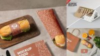 3404+ Sandwich Paper Mockup PSD Download