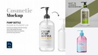 3405+ Clear Liquid Soap Bottle PSD Mockup Elegant and Stylish Mockup