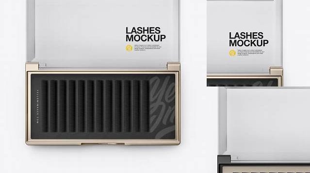 3405+ Opened Transparent Box with Lashes PSD Mockup Top View Creative Design PSD Free Download