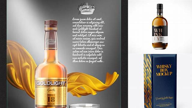 3405+ Whisky Box PSD Mockup Creative Design PSD Free Download