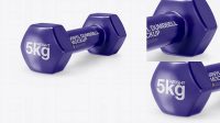 3408+ Glossy Dumbbells PSD Mockup Half Side View Creative Layered Mockup Freebie