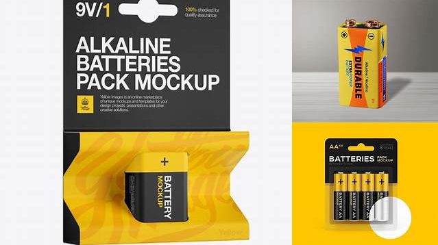 3408+ Pack Matt Battery 9V PSD Mockup Halfside View Fully Editable Photoshop PSD Free Download