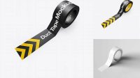 3414+ Matte Duct Tape PSD Mockup Half Side View High-Angle Shot Smart Object PSD Template