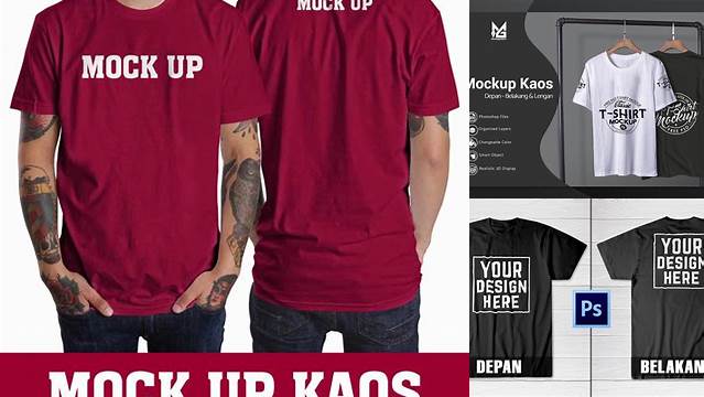 3414+ Mock Up Kaos Polos Depan Belakang Premium Quality PSD Freebie