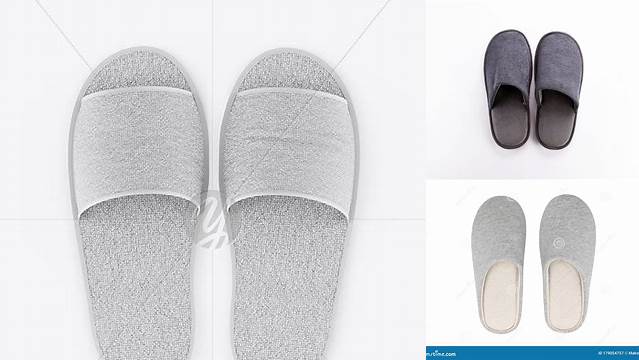 3416+ Home Slippers Top View High-End Photoshop Mockup