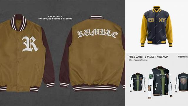 3418+ Varsity Jacket Mock Up PSD Download