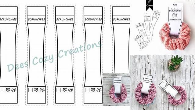 3422+ Scrunchie Packaging Template Hight Resolution