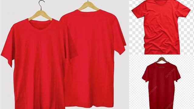 3424+ Mockup Kaos Merah Editable PSD File