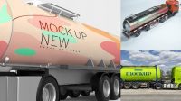 3426+ Fuel Truck Mockup PSD Download