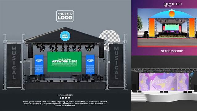 3428+ Concert Stage Mockup Easy Editable