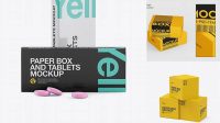 3429+ Two Paper Boxes PSD Mockup Half Side View Professional Photoshop Design Freebie