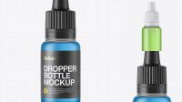 3434+ 10 ml Semitransparent Dropper Bottle PSD Mockup Smart Object Free Photoshop File